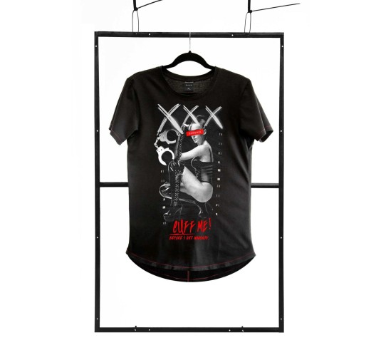 T-shirt men black M fashion